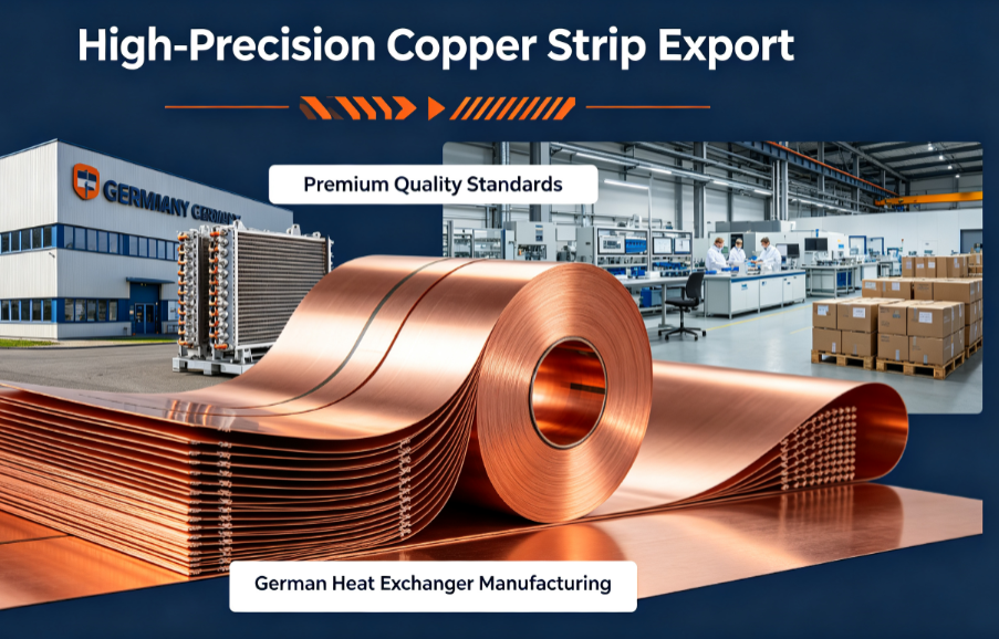 Latest company case about High-Precision Copper Strip Export: German Heat Exchanger Manufacturer Achieves Premium Quality Standards