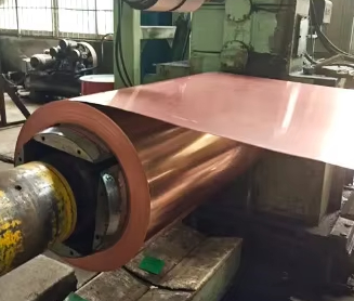 Buy Pure Red Flat Copper Strip With 0.1mm Thickness For Electronic Industrial Decorative online manufacture